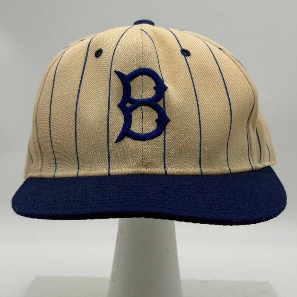 Vintage New Era 5950 Pro Model Brooklyn Dodger Hat 7 3/8 Wool Pinstripe USA Made